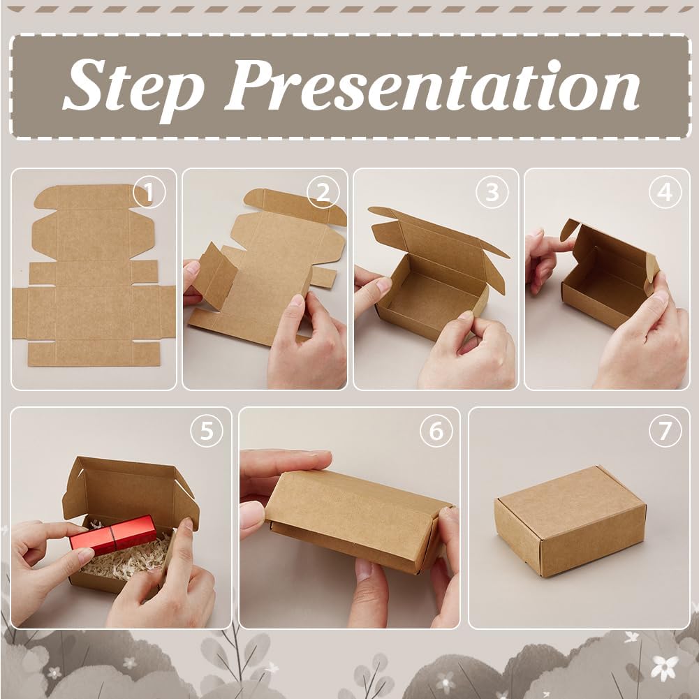 20pcs Brown Gift Box Small Cardboard Box Mini Paper Boxes Candy Box Sweet Boxes Rectangle Kraft Boxes Treat Box for