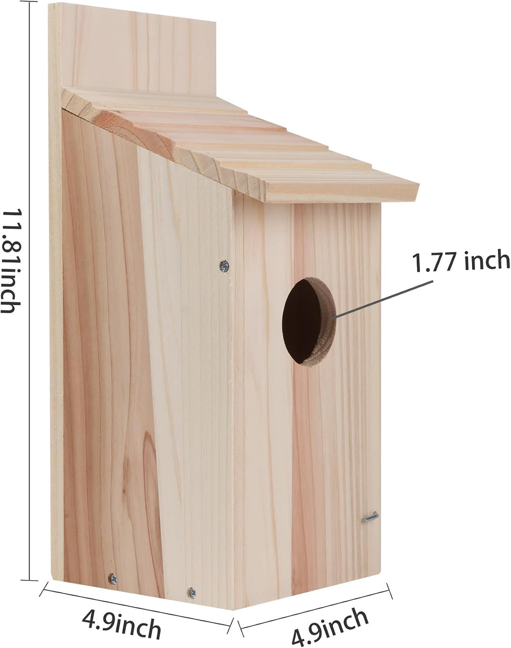 Wren Bird Houses for Outside,Cedar Swallow Wren Hummingbird Houses,DIY,1Pcs