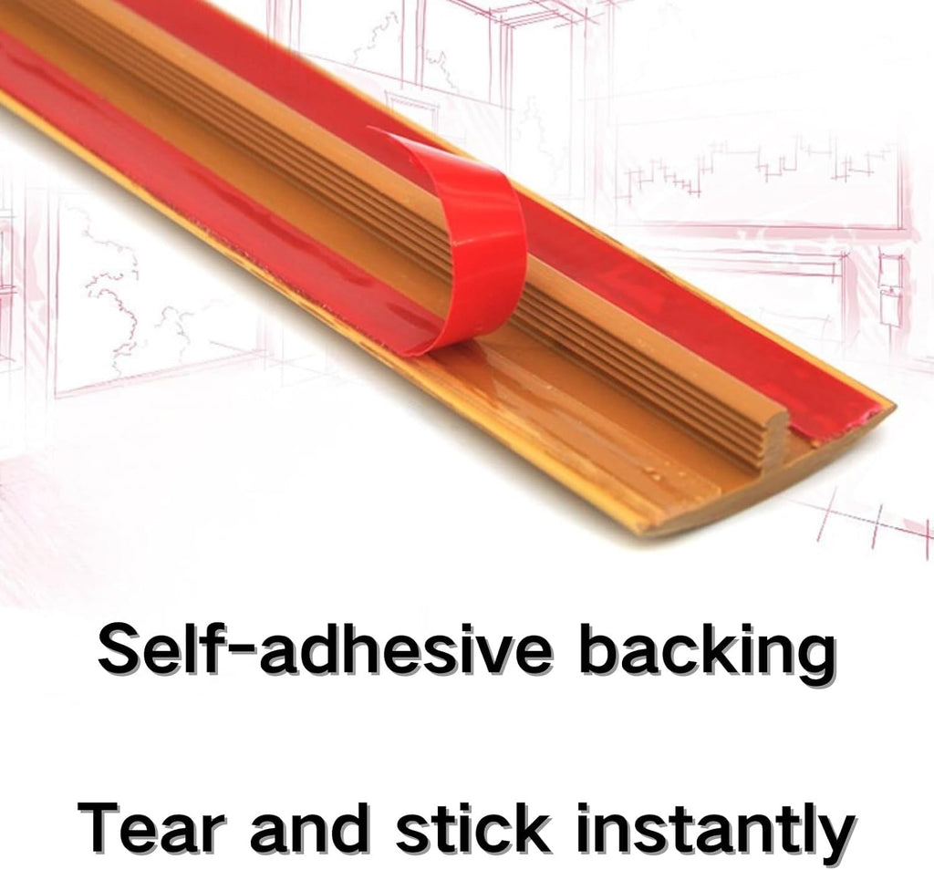 3.3-32.8FT T Molding Trim & Floor Transition Strips, Laminate Flooring 2" Flat Divider Strip for Door Threshold and