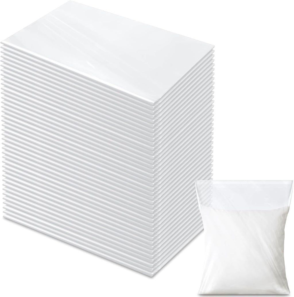 150 Count 18x24 Inch 3 Mil Heavy Duty Flat Open End Clear Plastic Poly Bags Thick Plastic Packaging Bags