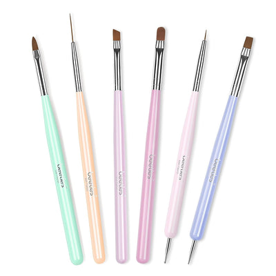 Nail Art Brushes, 6 Pcs Fingernail Art Design Pens