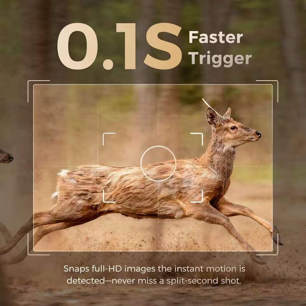 48MP Trail Camera, AI Animal Detection 2K Live Cellular Trail Camera | 4G LTE Built-in-SIM, Real-Time Alert 0.1s