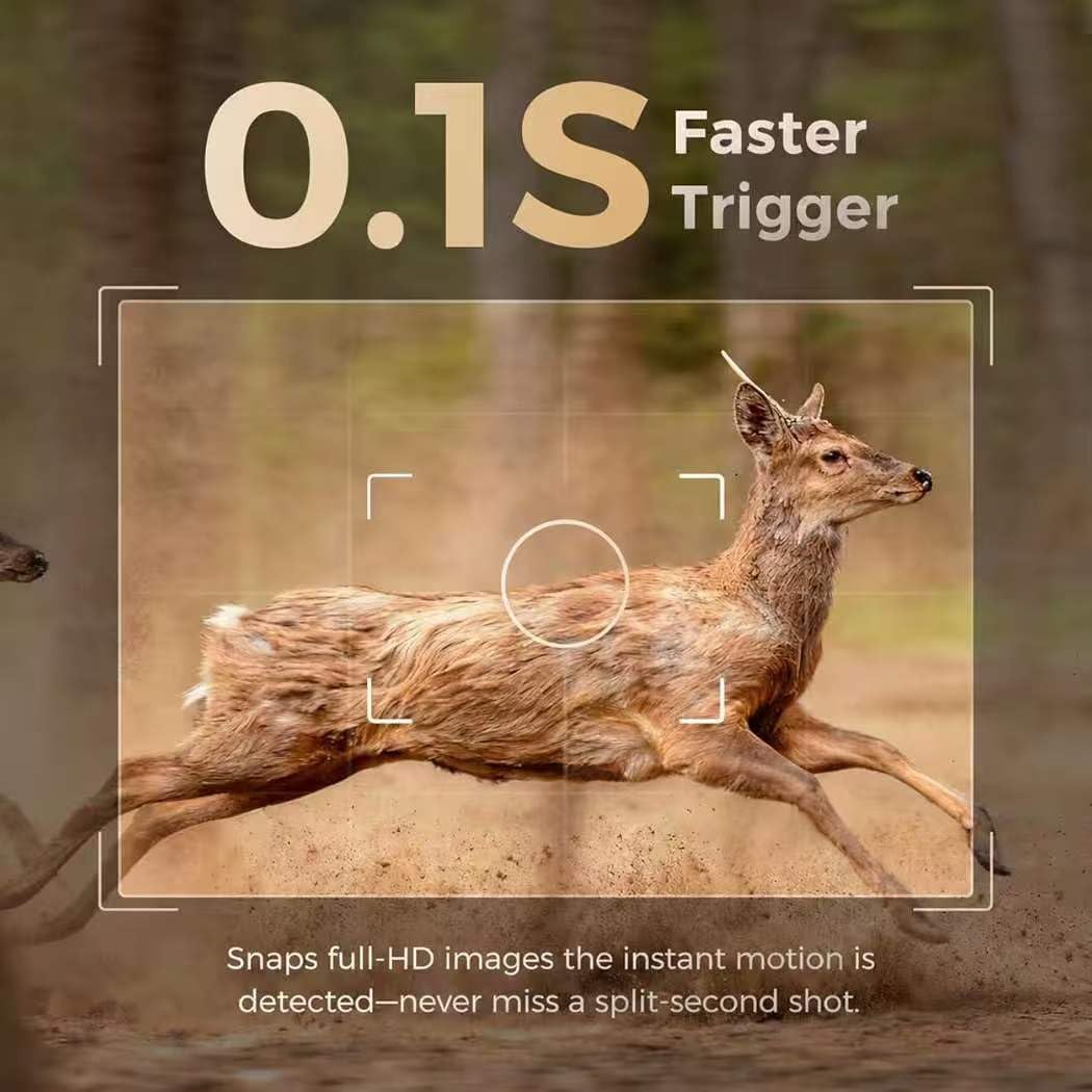 48MP Trail Camera, AI Animal Detection 2K Live Cellular Trail Camera | 4G LTE Built-in-SIM, Real-Time Alert 0.1s