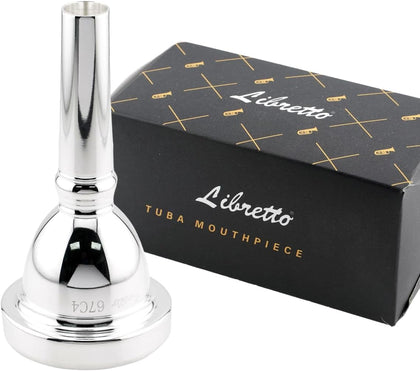 67C4 Tuba Mouthpiece with 2μm Silver Plated Brass, Medium Cup Depth, Providing Balanced and Clean Sound, Suitable for