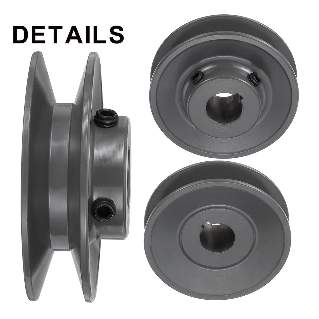 uxcell BK30-3/4 V-Belt Sheave 3/4" Bore, 3.15" OD, Single Groove Web Sheave