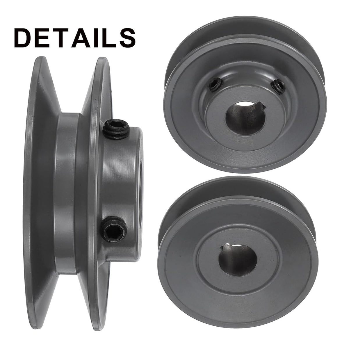 uxcell BK30-3/4 V-Belt Sheave 3/4" Bore, 3.15" OD, Single Groove Web Sheave