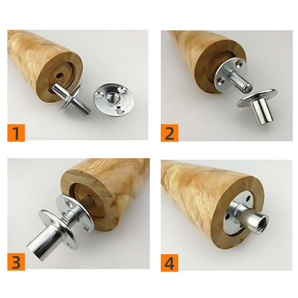 2Pcs M12 T-Nut Bed Post Connector for Furniture