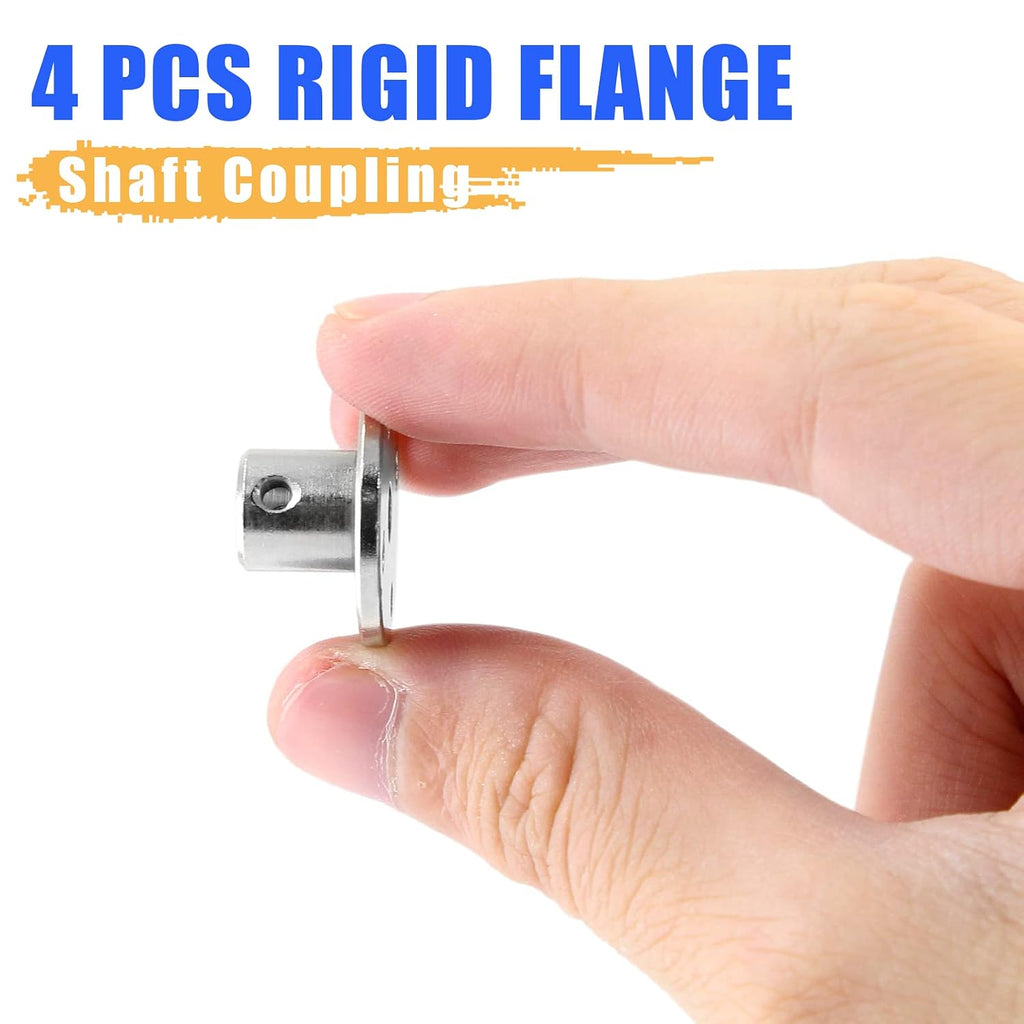 Bivethoi Rigid Flange Shaft Coupling, 5mm, 4 Pcs