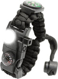 20 in 1 Survival Paracord Bracelet Adjustable Gear Kit with SOS LED Light, Fire Starter, Bigger Compass, Survival