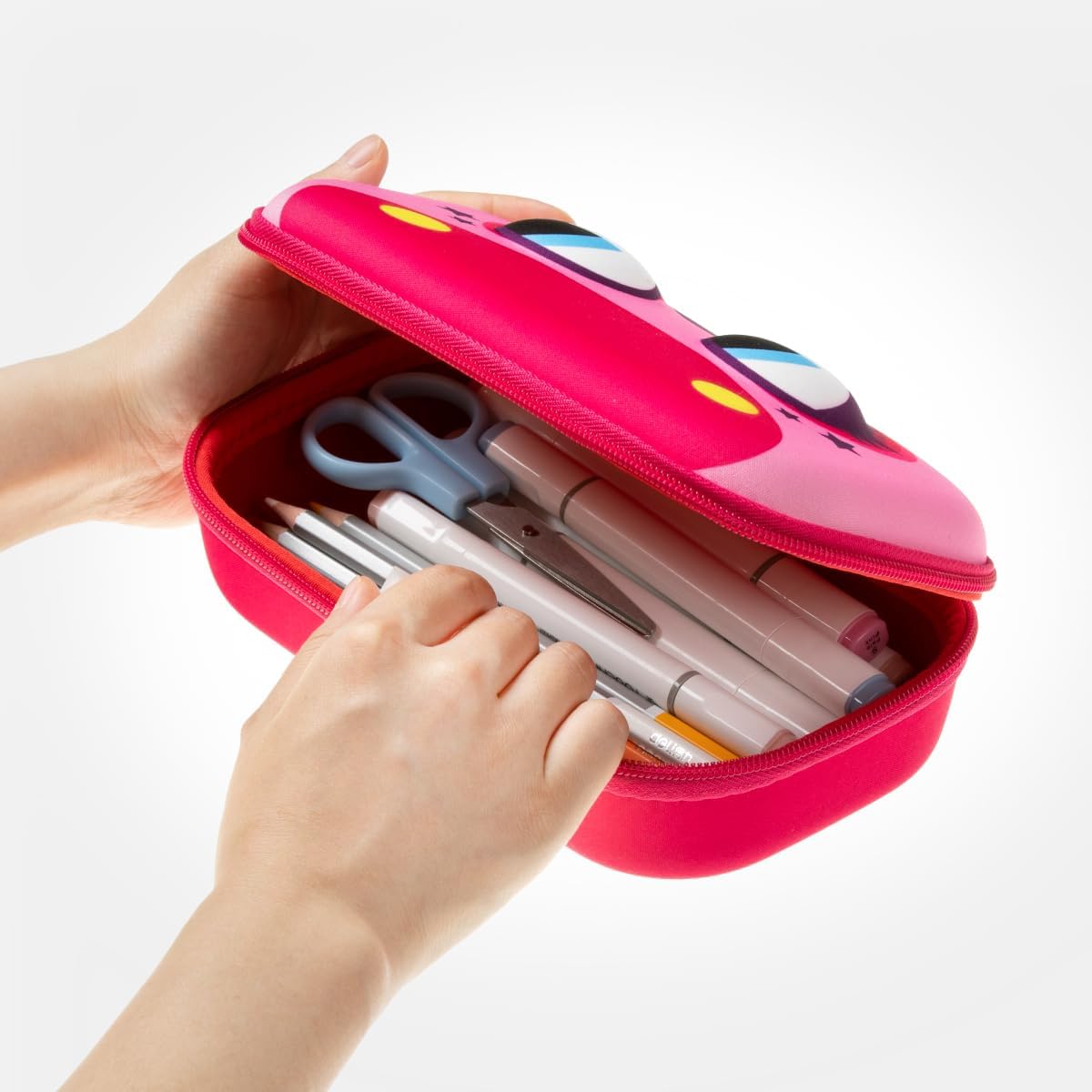 Wildlings Pencil Box for Girls, Cute Pencil Case for School, Pony | Sturdy hard shell pencil box for kids, machine