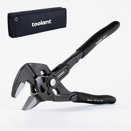 7-Inch Pliers Wrench – 10:1 Lever Ratio CR-V Steel, Smooth Parallel Jaws, Push-Button Quick Adjust, Zinc Phosphate