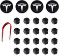 for Tesla Model 3 Y S X Wheel Cap Kit 4 Hub Center Cap + 20 Lug Nut Cover (White)