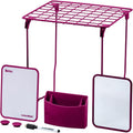 7-Piece Locker Organizer Kit, Includes Locker Shelf, Mirror, Whiteboard, Storage Cup & Dry Erase Marker, Pink
