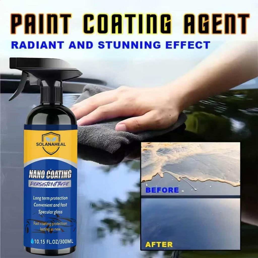 Nano Ceramic Coating Spray Kit, Quick Hydrophobic Car Wax Polish, High Gloss Paint Sealant, Scratch Repair UV