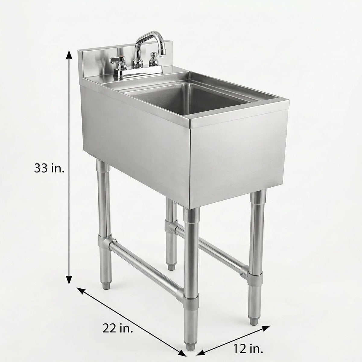 22x12 Underbar Hand Sink, Faucet Included, NSF
