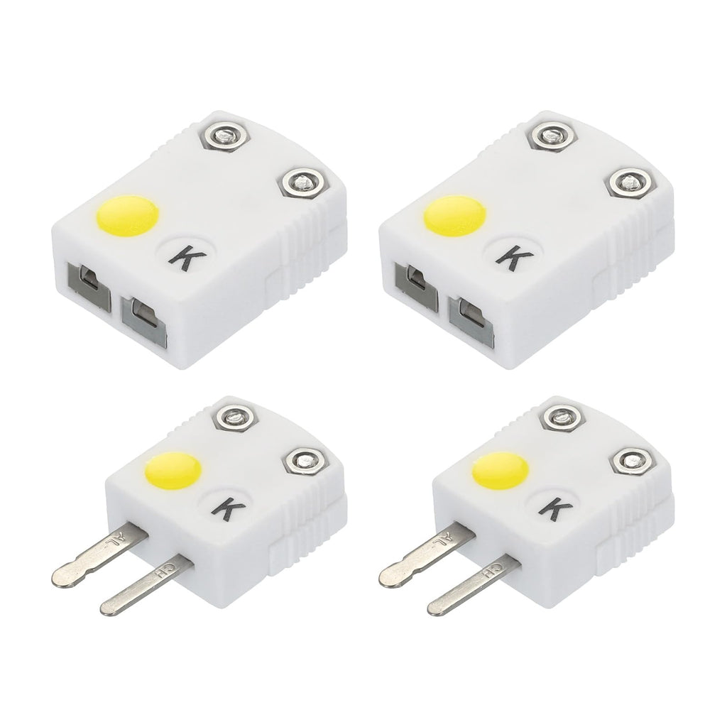 MECCANIXITY Mini K Type Ceramics Thermocouple Wire Connectors, 2 Set