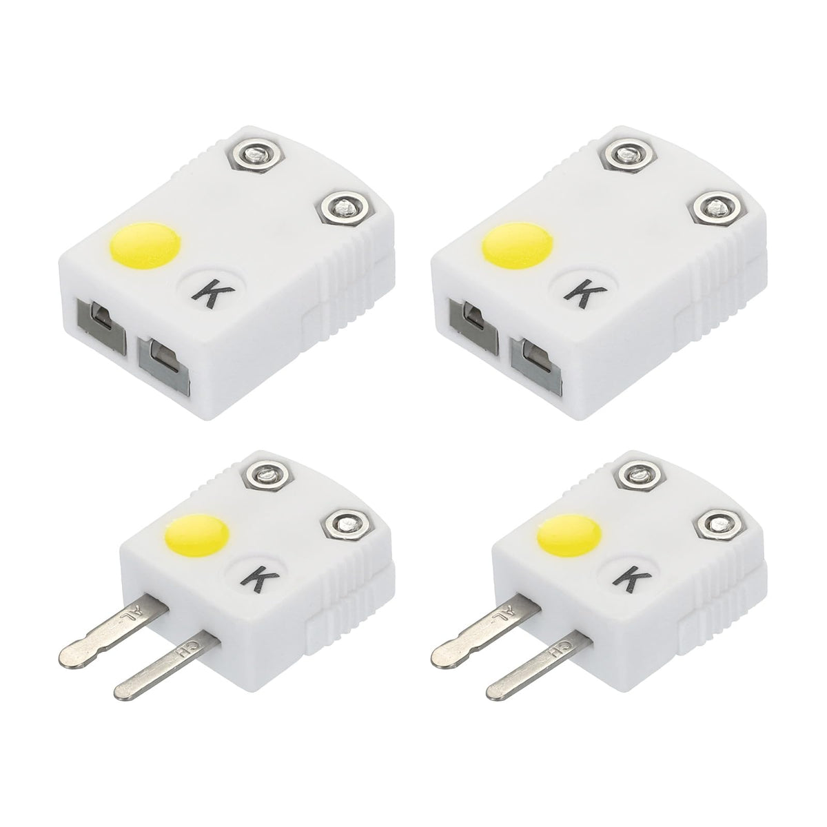 MECCANIXITY Mini K Type Ceramics Thermocouple Wire Connectors, 2 Set