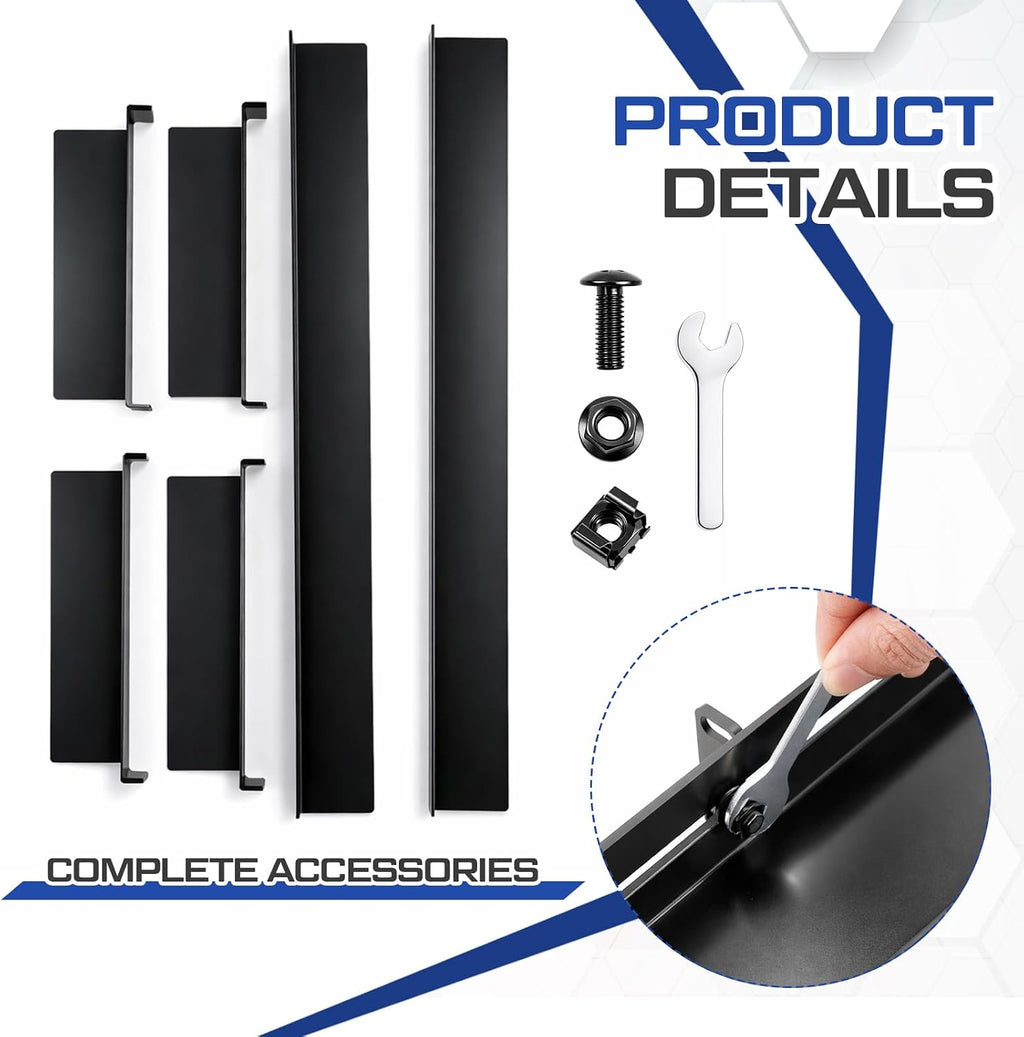 Lounsweer 1U Server Rack Rails 19in 24-36in Adjustable 4-Post Mount