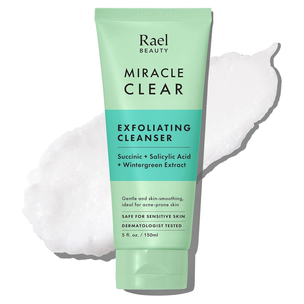 Miracle Clear Facial Cleanser Face Wash (Exfoliating Cleanser, 5.1 oz) | Gentle Exfoliating Deep Pore Cleansing with