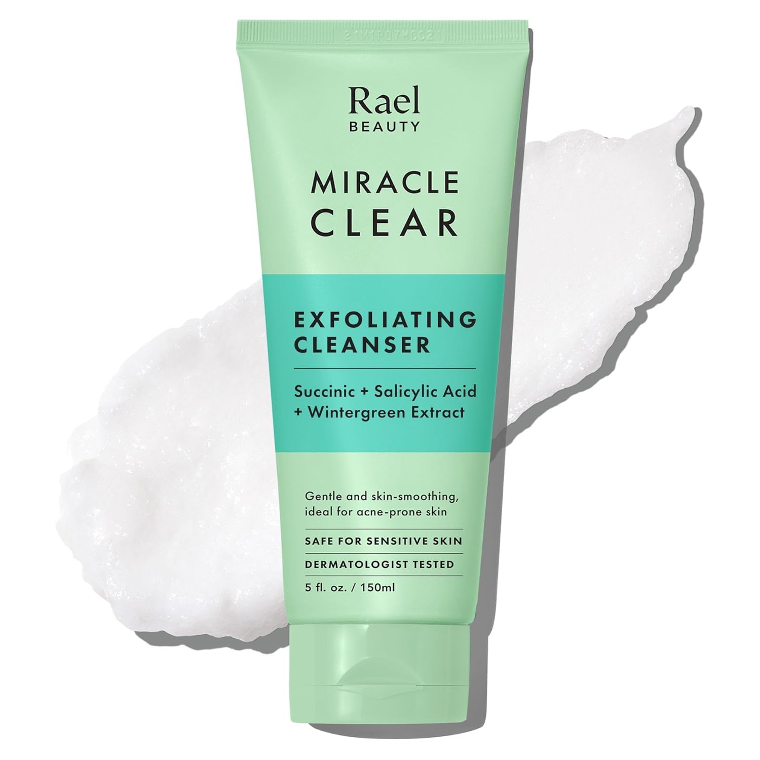 Miracle Clear Facial Cleanser Face Wash (Exfoliating Cleanser, 5.1 oz) | Gentle Exfoliating Deep Pore Cleansing with