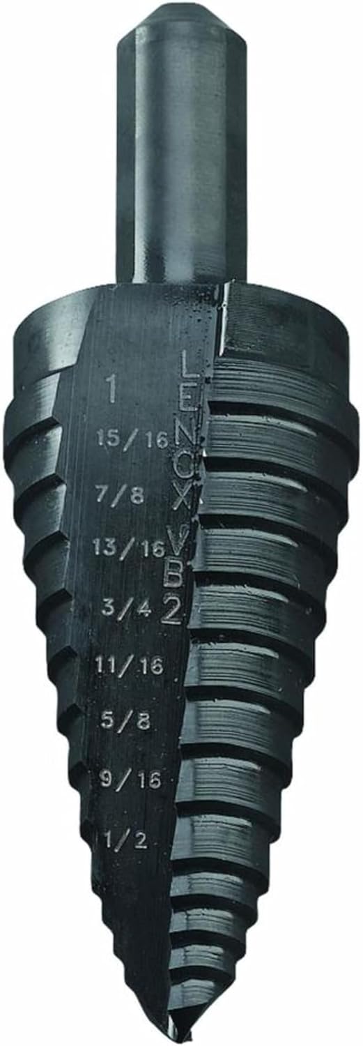 Lenox Tools Step Drill Bit, 1/2-Inch to 1-Inch with 3/8-Inch Shank (30882VB2)