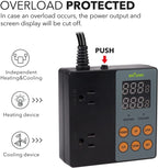 BN-LINK Temperature Controller Dual Thermostat Outlet for Heating Cooling