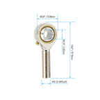 FOCMKEAS 2 PCS POSB3L Spherical Rod End Bearings, 3/16" Bore, Left Hand