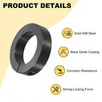 uxcell 2pcs Single Split Shaft Collar 1-15/16" Bore, Black Oxide Steel