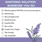 Hand Sanitizer Gel, 1 Fl Oz Flip-Cap Bottle, Moisturizing with Lavender and Eucalyptus Essential Oils