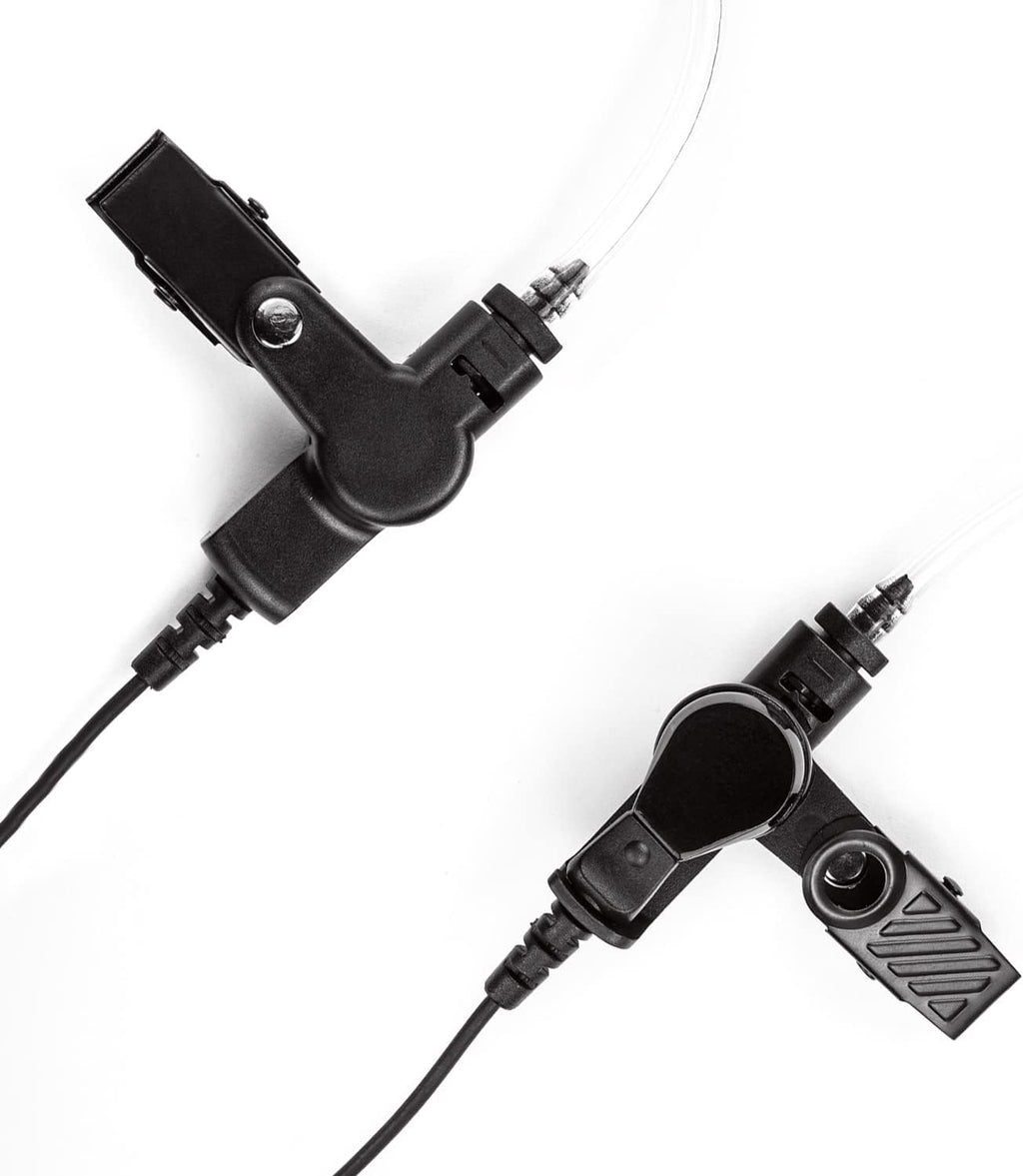 Covert Acoustic Tube Earpiece with Mic for Baofeng UV-5R Walkie Talkies, Surveillance Headset and PTT Compatible with