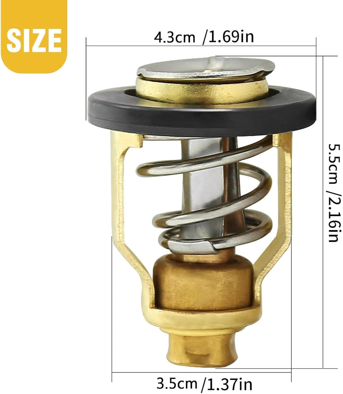 17670-90J20 17670-90J21 50℃ Thermostat, Replacement for Suzuki Outboard 100HP 115HP 150HP 175HP 200HP, DF200 DF225 DF250 DF300 DF80 DF90 DF100 DF115 DF150 DF175 4 Stroke