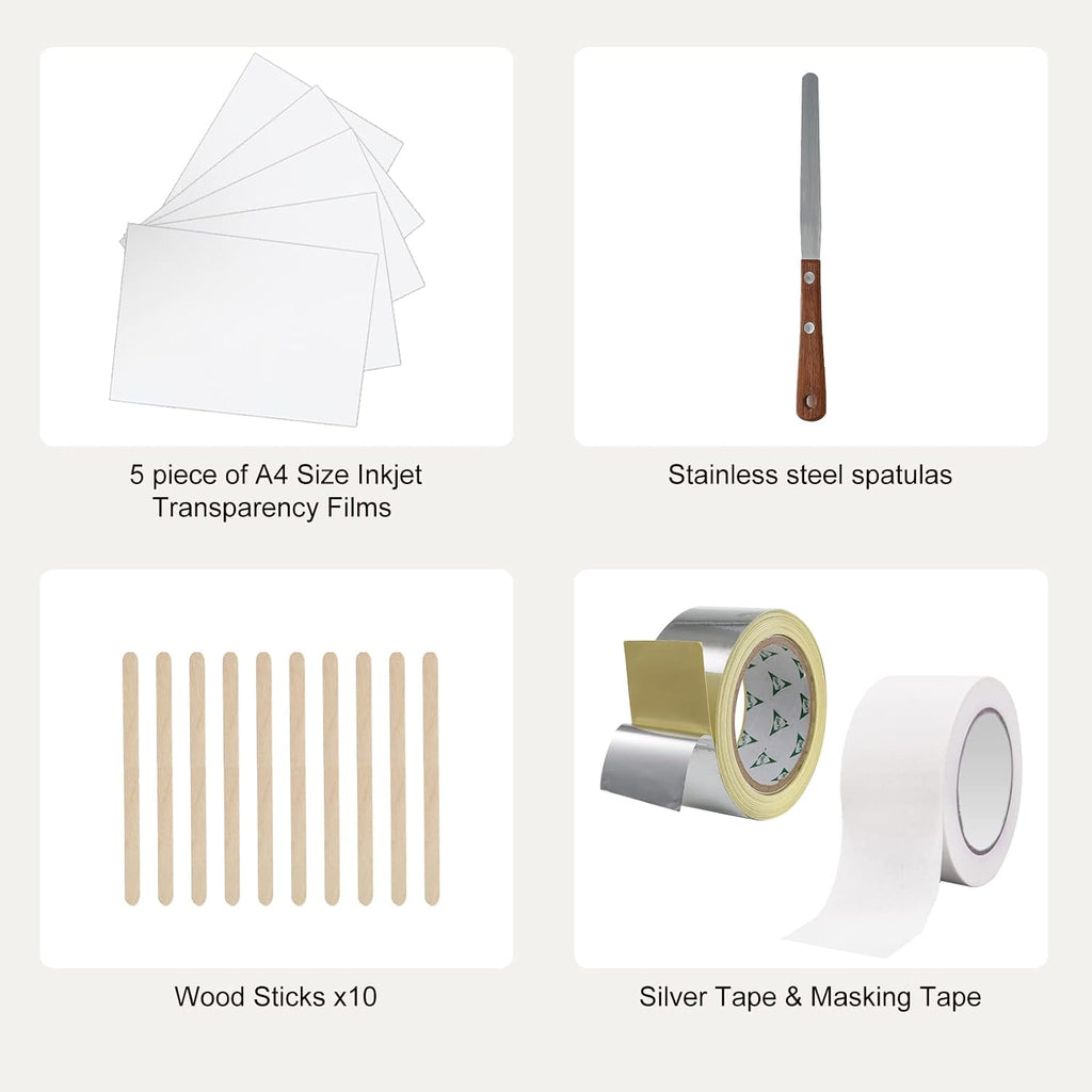 Screen Printing Kit, 2 Pieces Aluminum Silk Screen Printing Frames 8x10/10x14in 110 Count Mesh, 2 Tapes and Screen