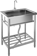 Stainless Steel Utility Sink with Faucet, (28in)
