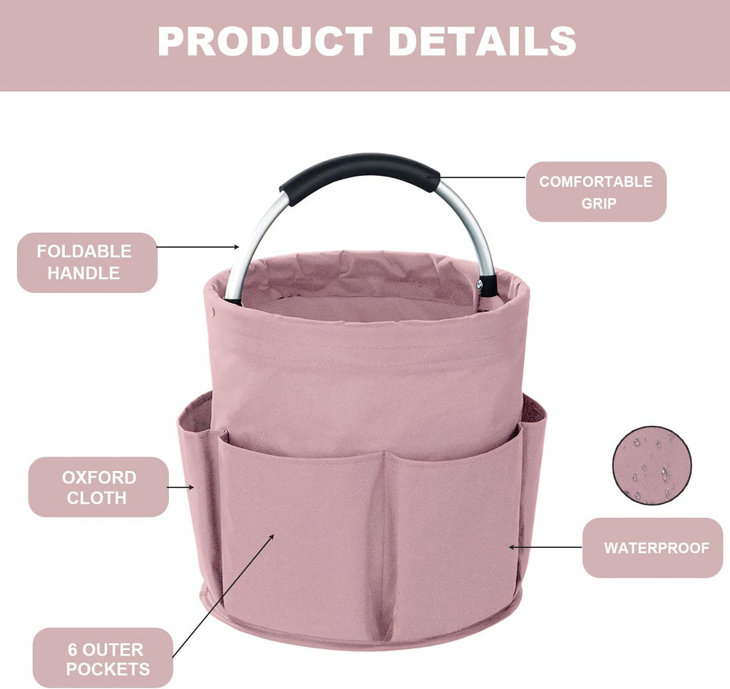 Cleaning Caddy with Handle, 17L Foldable Cleaning Supplies Organizer, Portable Storage Basket, Cleaning Supply Caddy