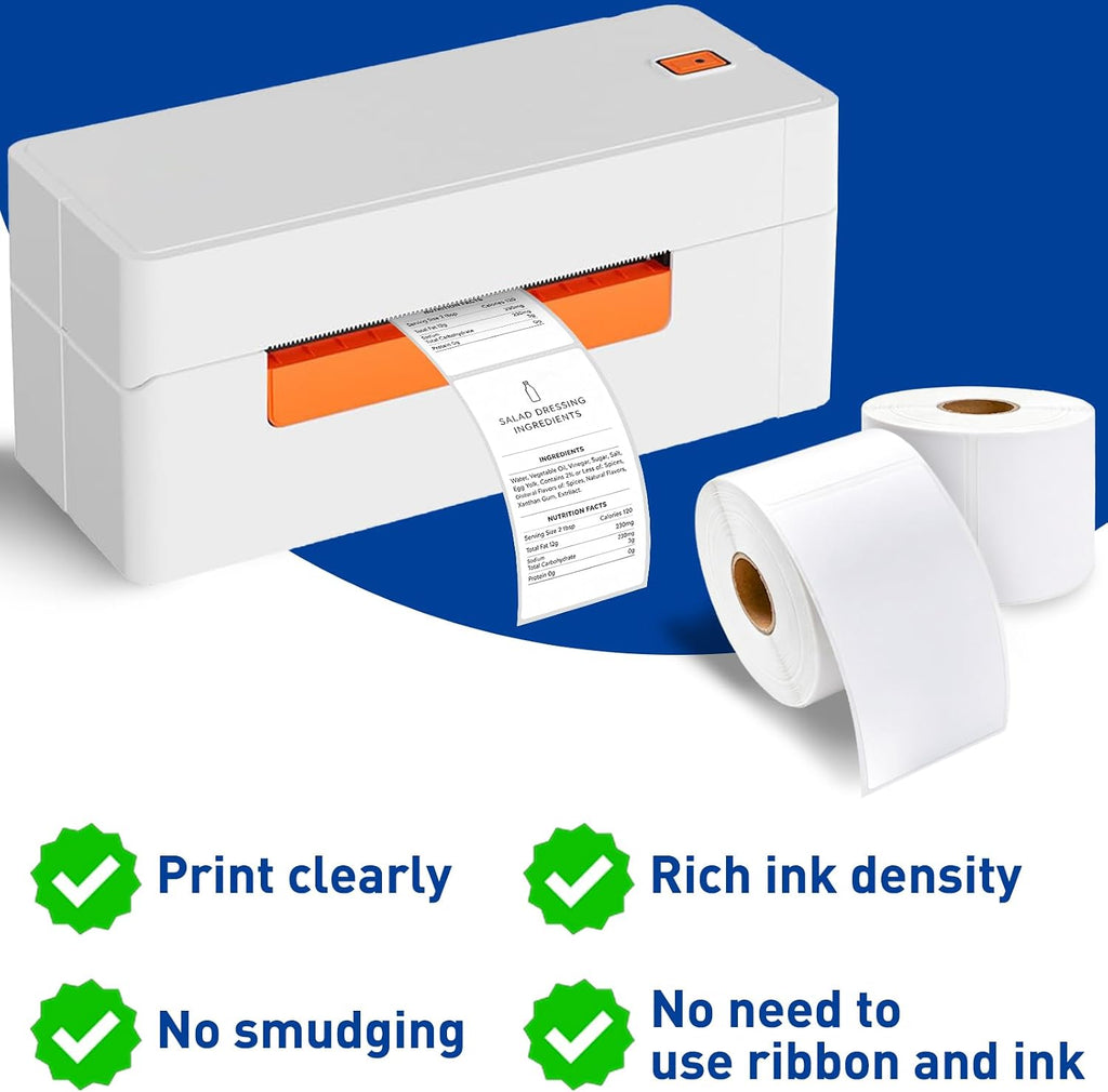 2.25" x 4" Direct Thermal Labels, 1" Core (350 Labels, 1 Roll)
