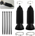 Tie Rod Boot Kit with Pinion Bellow Cable Ties and Clamps,Waterproof & Dustproof Rack and Pinion Boot for Steering System Protection,Silicone Inner Tie Rod Boot Car Accessories (Black)