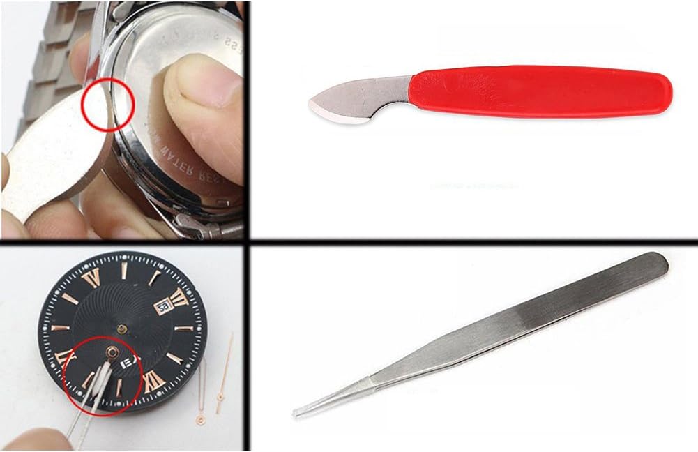 Watch Battery Replacement Tool Kit - 5 PCS Professional Watch Repair Tool,Watch Back Case Opener,Watch Band Spring