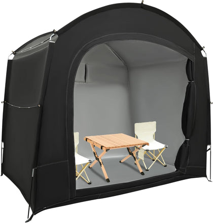 Bike Storage Tent, 7.22 X 5 X 6FT Portable Shed Oxford Cloth Outside Lawn Mower Shelter and Bicycle Cover for Patio