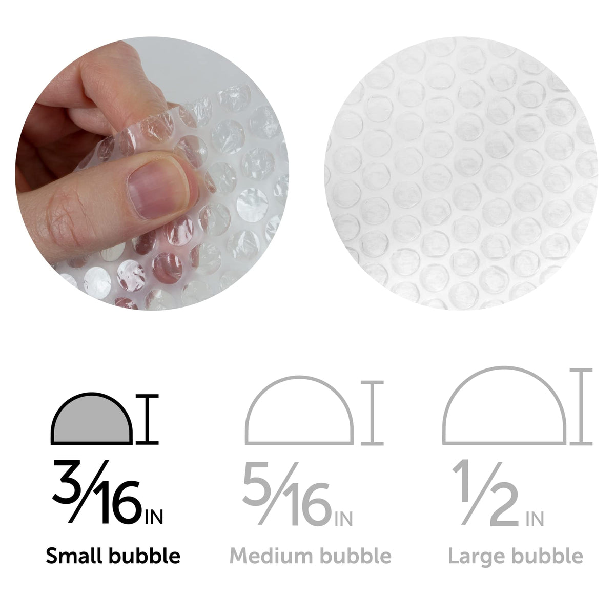 Brand Bubble Roll, 3/16" Thick, Clear, 12" x 75'