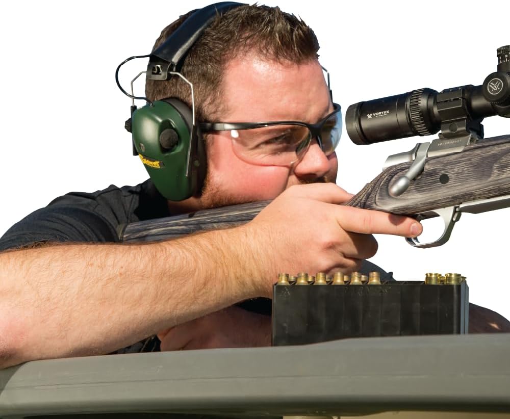 E-MAX Electronic Hearing Protection with Low Profile, Adjustable, 23 NRR