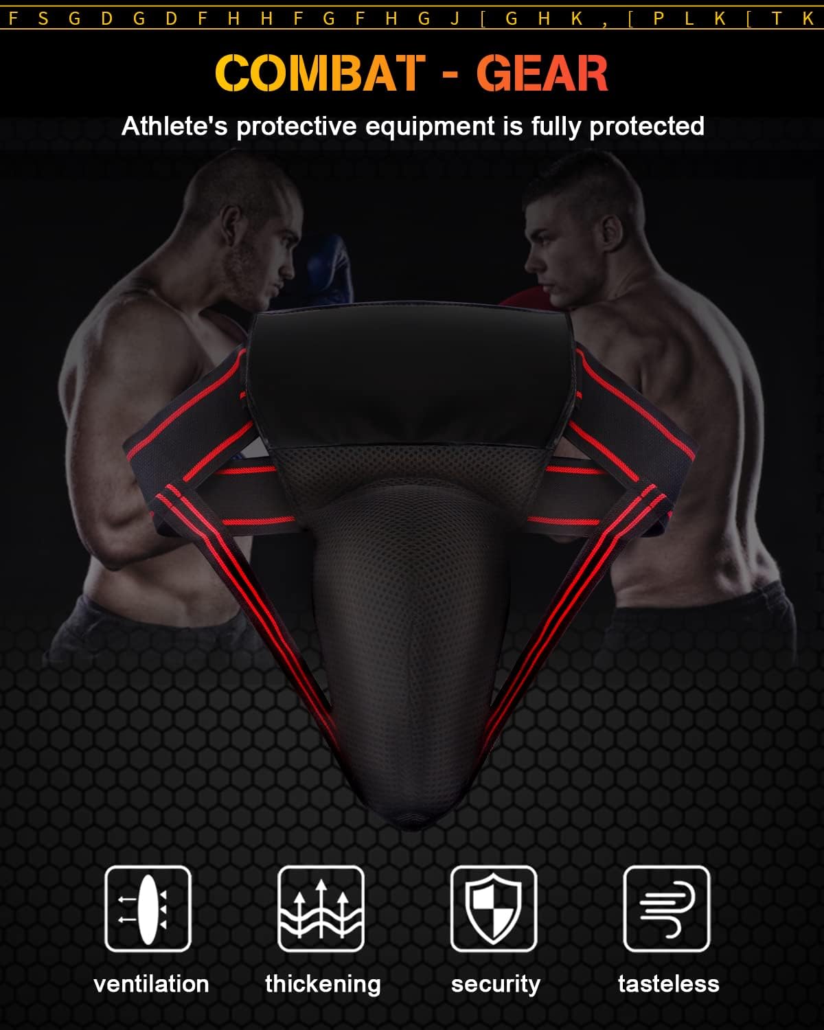 Men's Groin Protector Cup, Boxing MMA Muay Thai Guard, 30-42 in Waist | Protective groin cup for men practicing
