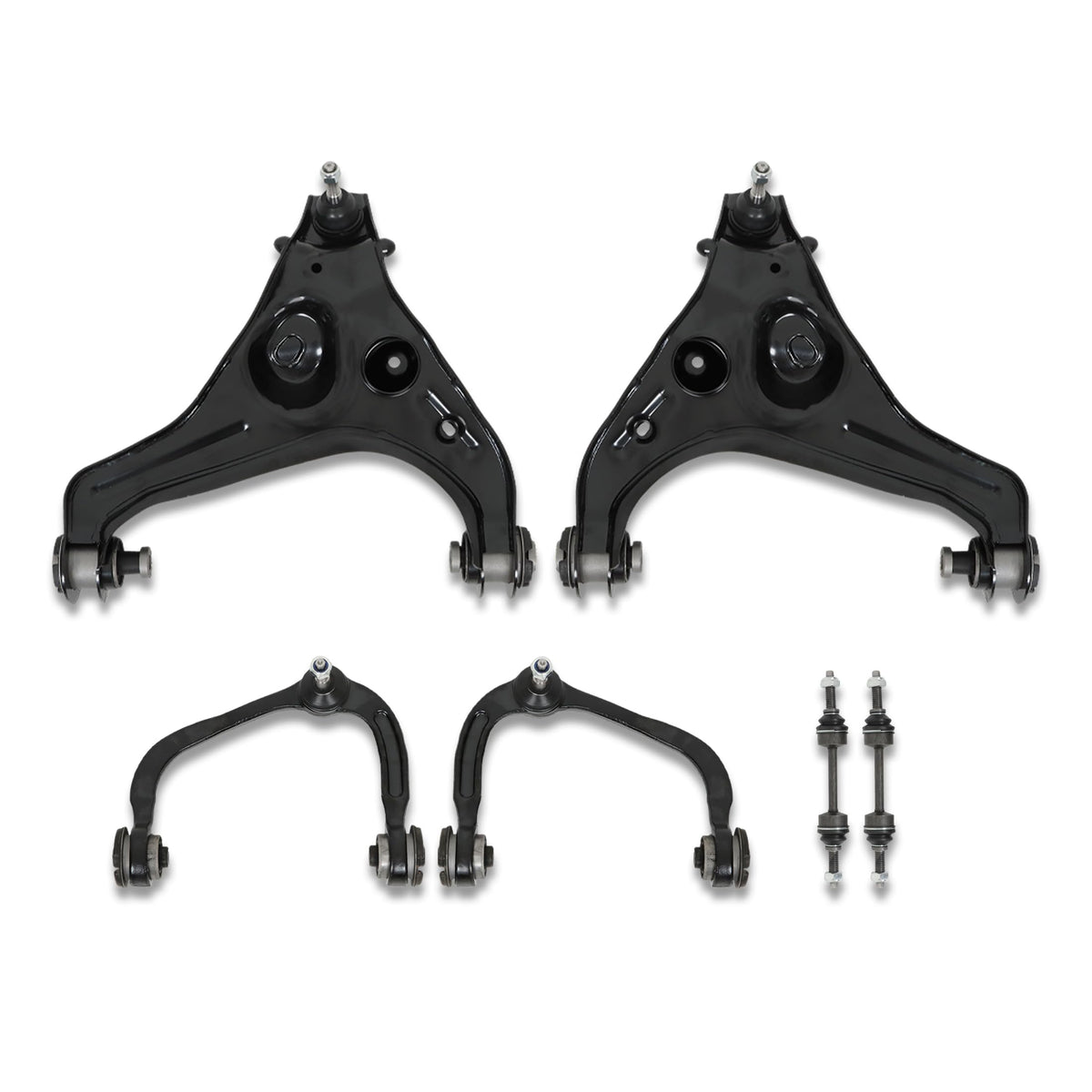 Thomletha 4WD Front Upper Lower Control Arms Sway Bar Links Kit