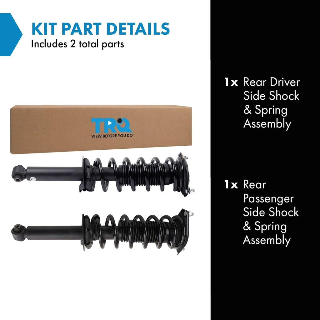 TRQ Rear Shock & Spring Strut Assembly Set