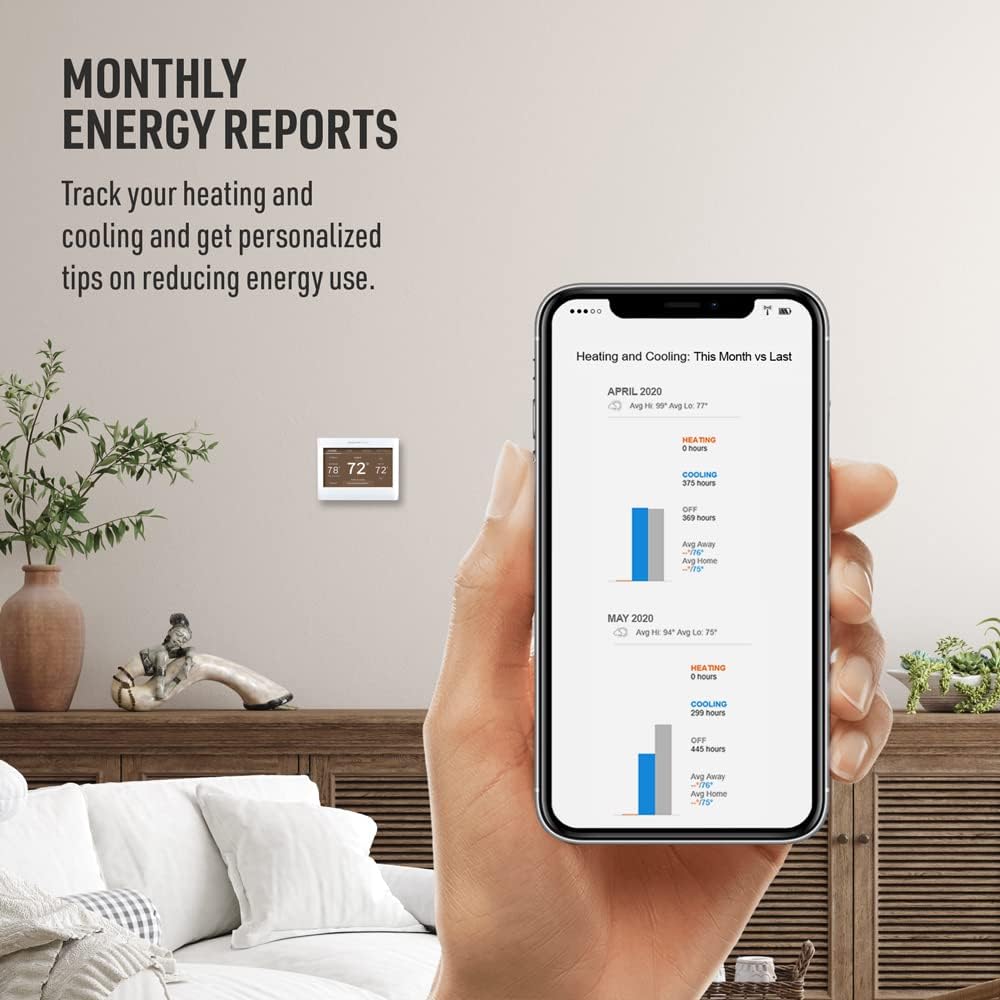 RTH9600WF Smart Color Thermostat ENERGY STAR Wi-Fi Programmable Touchscreen Alexa Ready - C-Wire Required | RTH9600WF