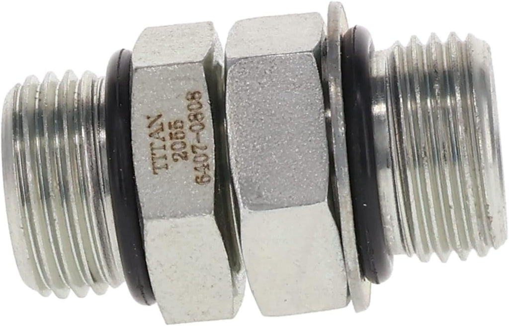 TITAN FITTINGS | Adjustable Union 1/4" ORB Male x 1/4" ORB Male | Hydraulic Adapter
