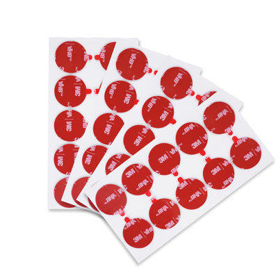 3M Round Double Sided Adhesive Pads Dia. 1'' 40 Pcs Black Heavy Duty