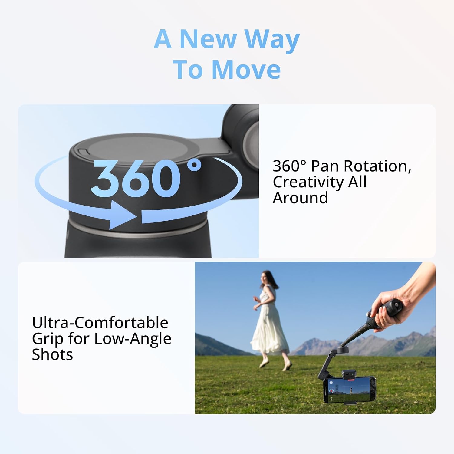 Osmo Mobile 8 Gimbal Stabilizer for Phone, 3-Axis Stabilization | AI Native Tracking with Audio & Lighting, 360° Pan