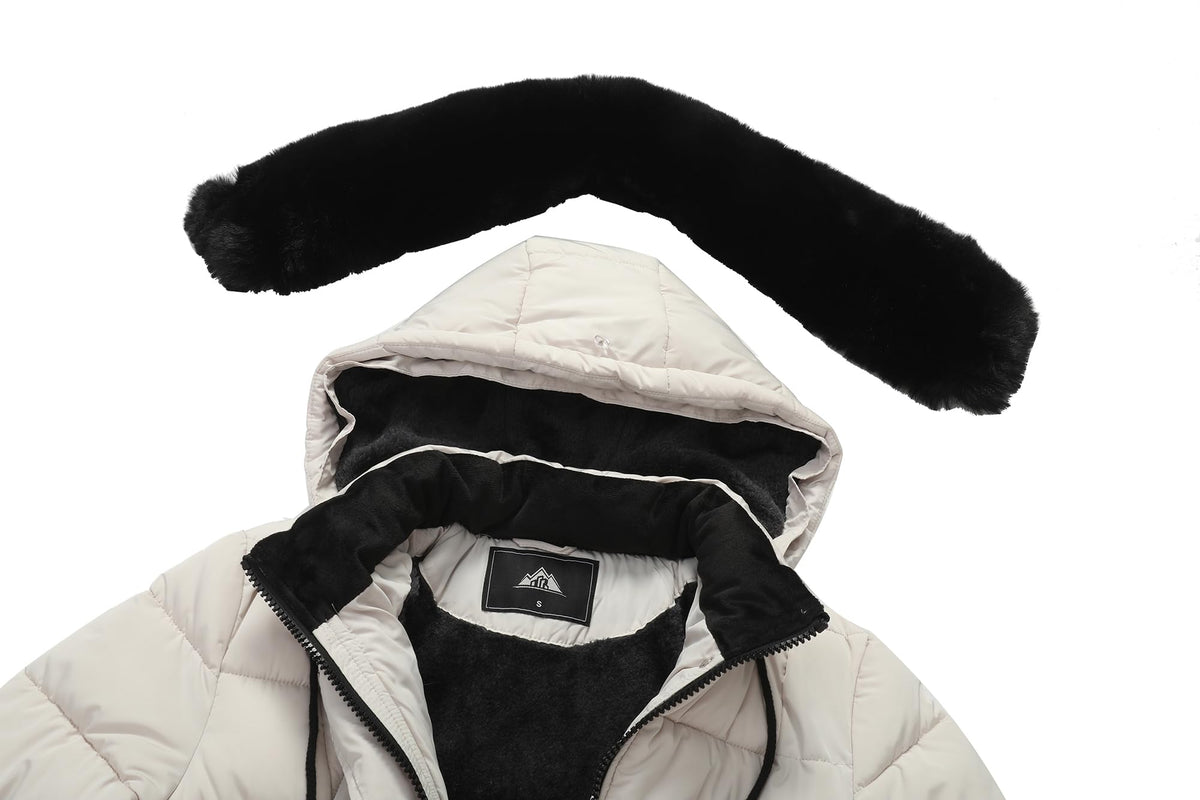 Women's Waterproof Long Winter Down Coats Warm Puffer Jacket Parka