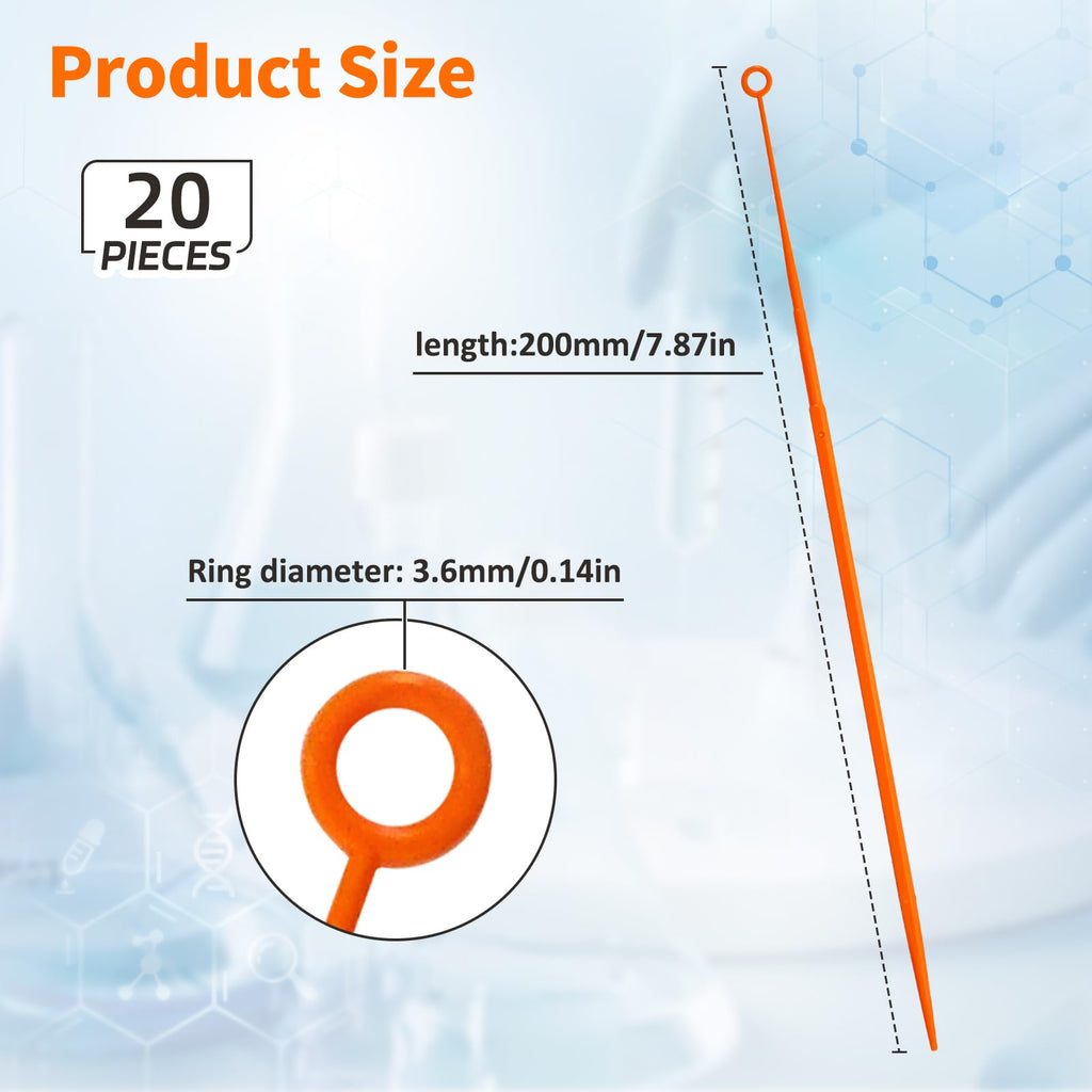 10ul Disposable Inoculating Loop, Plastic, 20/Bag, 1000PCS Total
