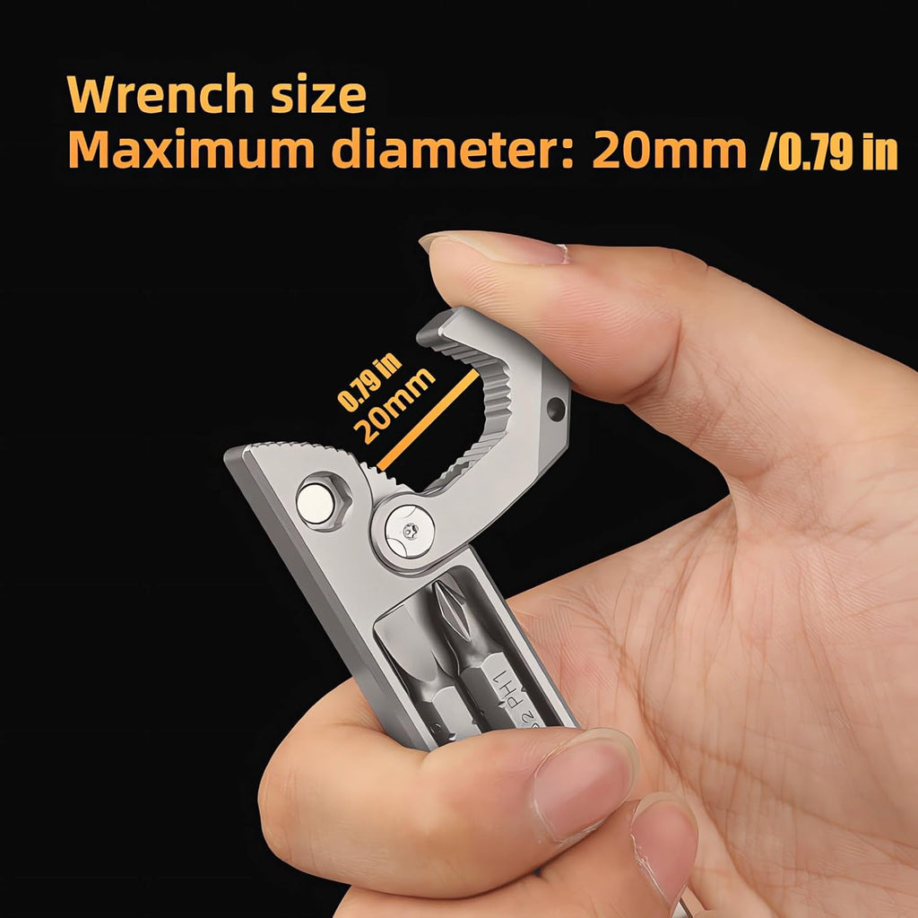 Titanium Pry Bar,Multi-tool,EDC Tool,Versatile Pry Tool,Bottle Opener,Wrench,Ratche screwdriver,Nail puller,Crowbar